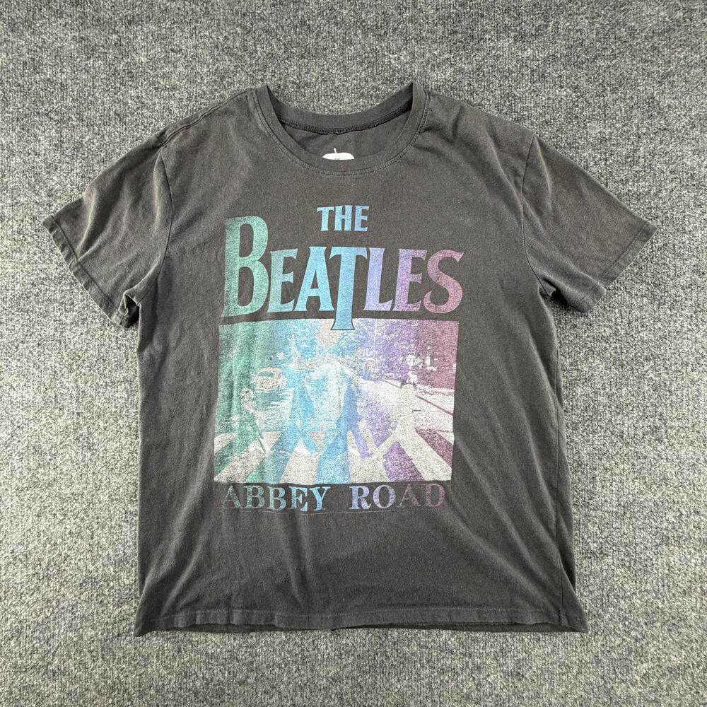The Beatles Abbey Road Shirt Youth Large 12-14 Gray Graphic Tee Band Music